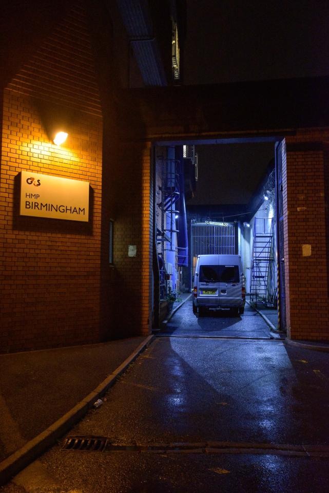  An unmarked van is pictured entering HMP Birmingham following reports of the riot