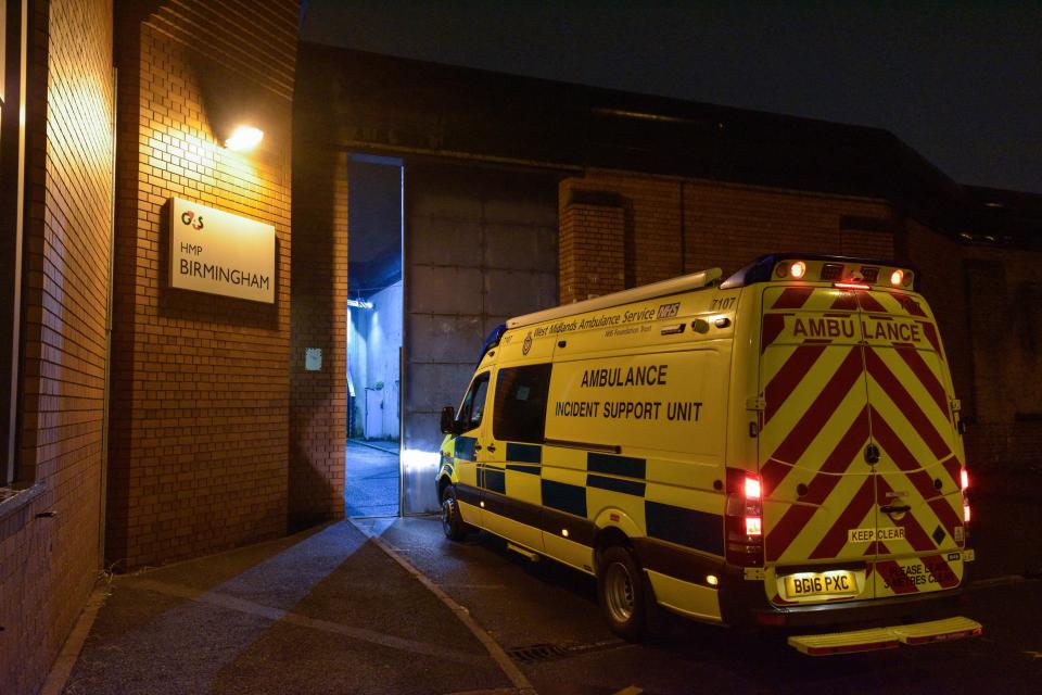  An Ambulance Incident Support Unit was also pictured at the prison