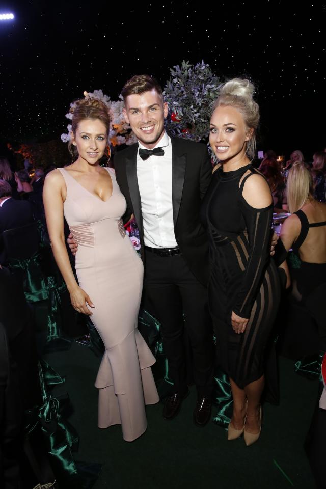  Hollyoaks's Kieron Richardson grabbed Gemma Merna and Jorgie Porter for a snap