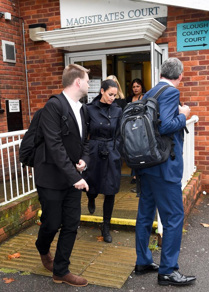  Gallacher, pictured leaving court, has now been banned from driving for two years