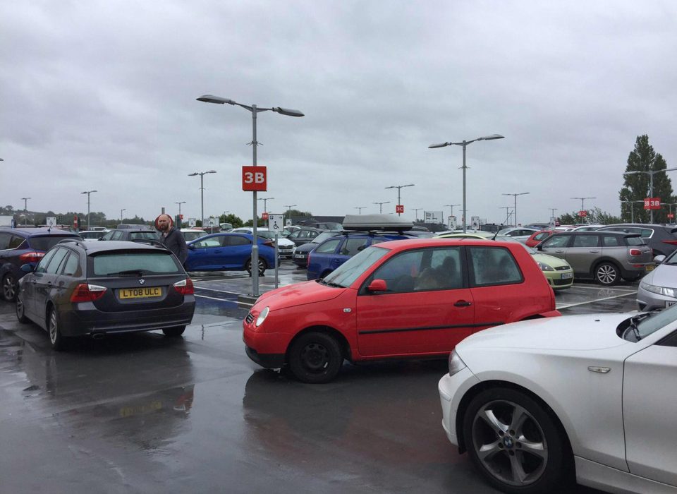  The standstill lasted three hours in the car park in Reading