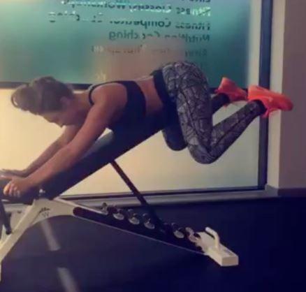  Lauren appears to be concentrating on keeping fit - as she posted this throwback video