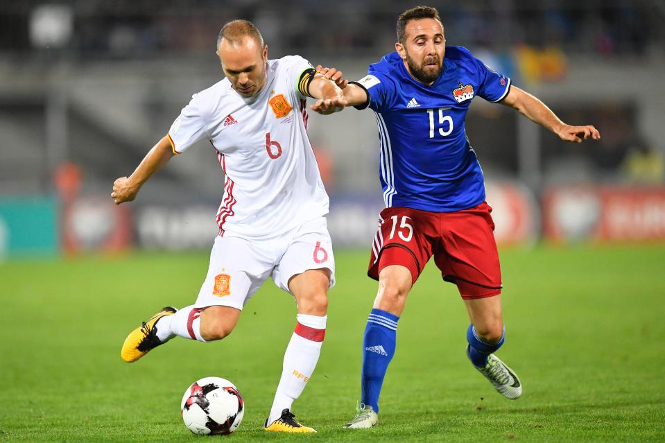  The Spanish international in action in the recent 8-0 win against Liechtenstein