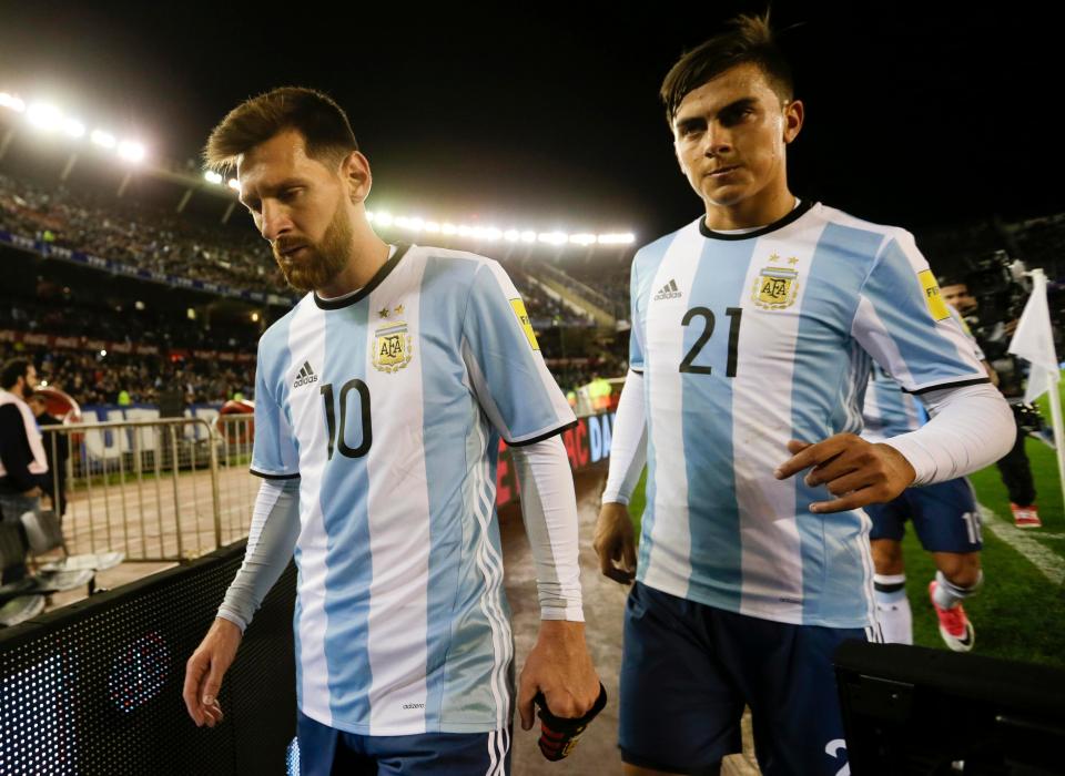  Paulo Dybala (right) has left the door open on a potential move to Barcelona and joining up with Lionel Messi in the future