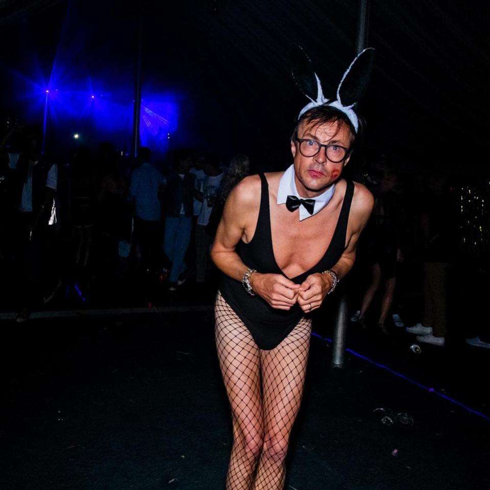  Even their 57-year-old dad Roddy got involved, wearing bunny ears and fish nets