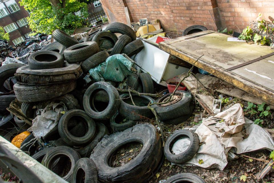  The waste has been festering outside the property since tenants were evicted from it about a week ago