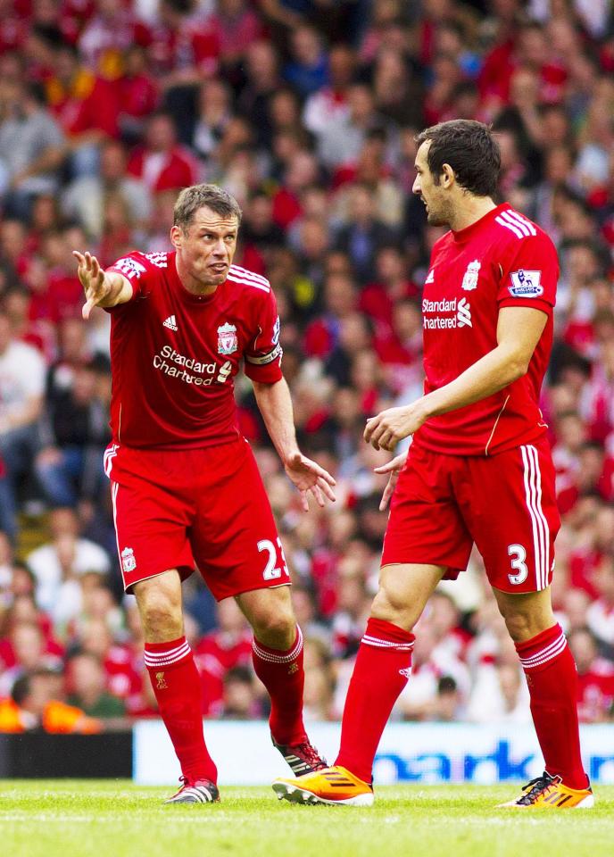  Jamie Carragher has amazingly been blocked by former Liverpool team-mate Jose Enrique