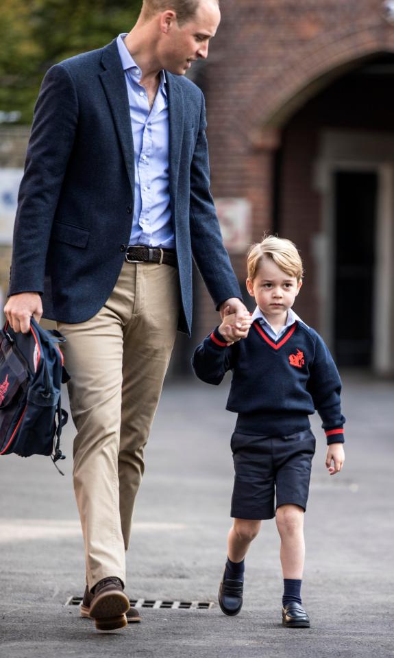  Prince William escorted Prince George to his first day of school