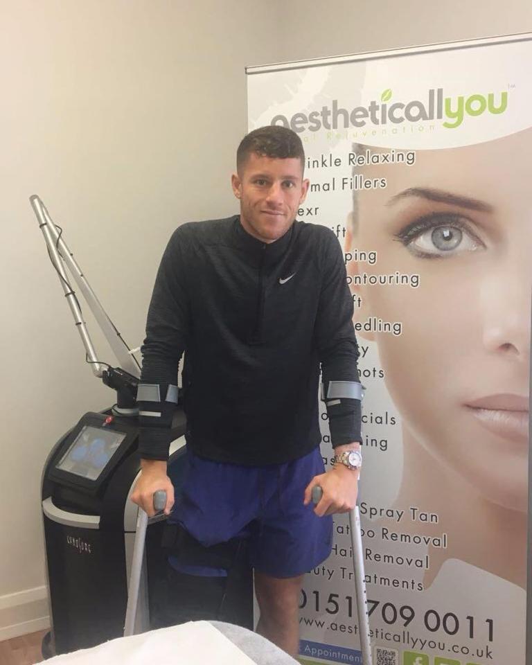  Ross Barkley was snapped in a tattoo remover parlour