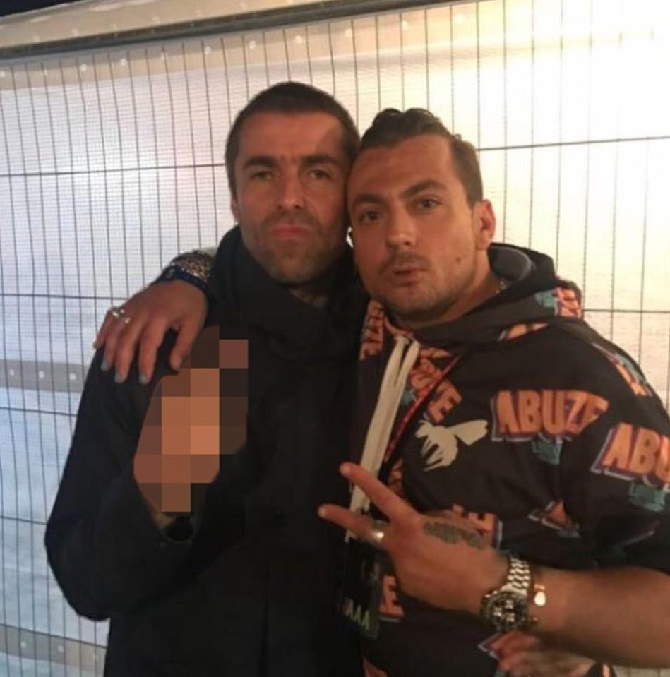 Paul Danan with ex Oasis frontman Liam Gallagher