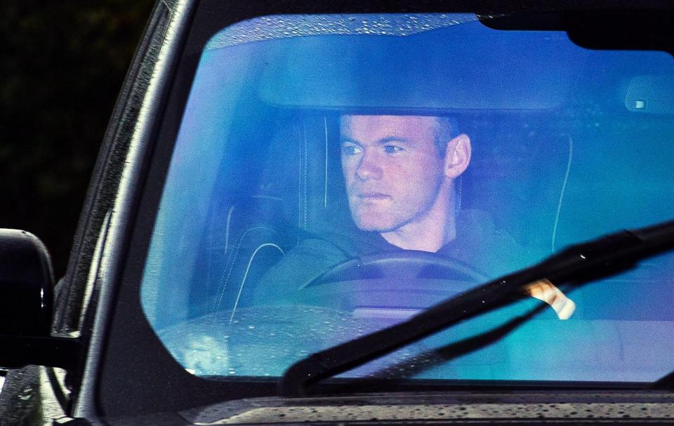  Wayne Rooney pictured returning to club training following his arrest