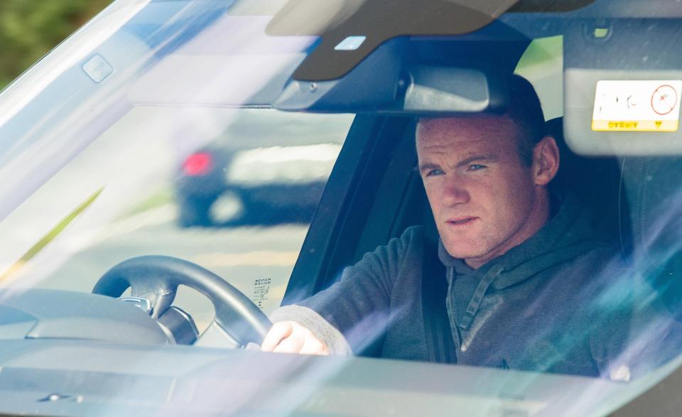  Wayne pictured leaving the Everton training ground today