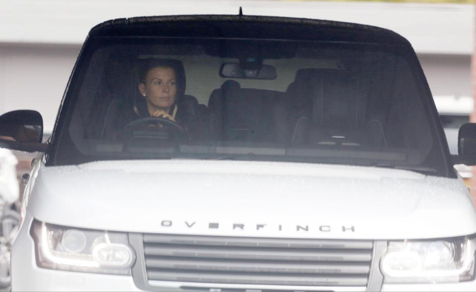  Coleen is spotted behind the wheel of her Range Rover without her children as she headed to the gym without her wedding ring today