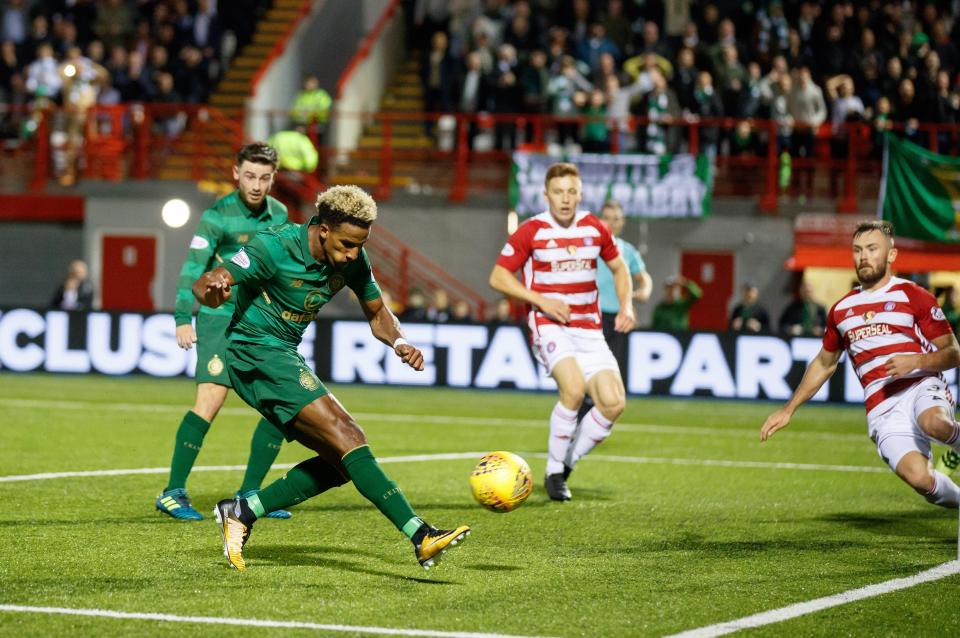  The former Chelsea striker then poked home his second of the game to put Celtic 3-0 up