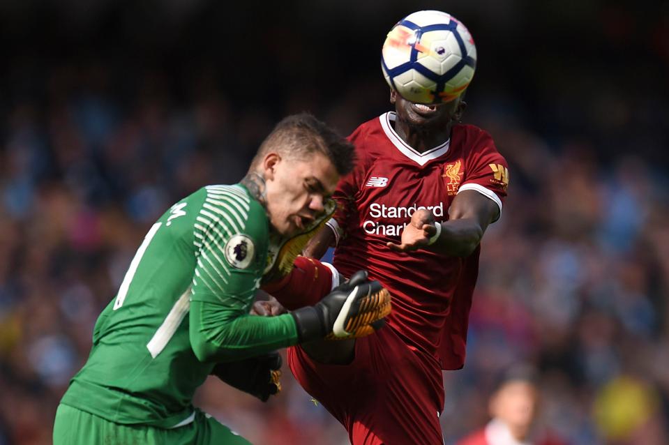  Sadio Mane was sent off for boot to face of Ederson, which force stopper off