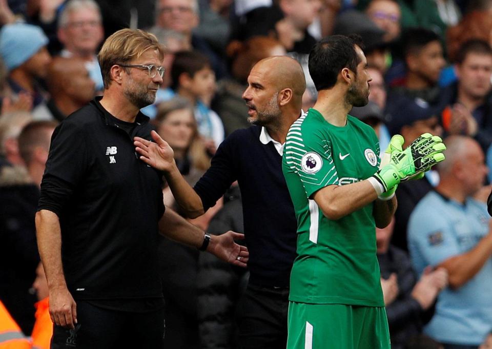  Claudio Bravo was forced into action for first time this season against Liverpool