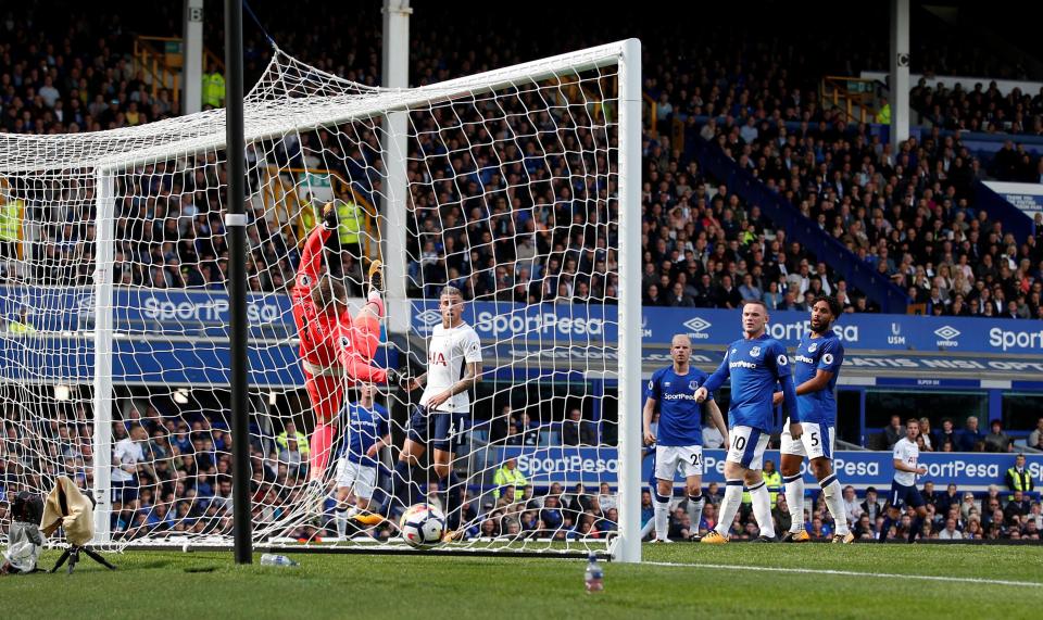  Harry Kane's fortunate effort to put Tottenham 1-0 up was his 100th goal