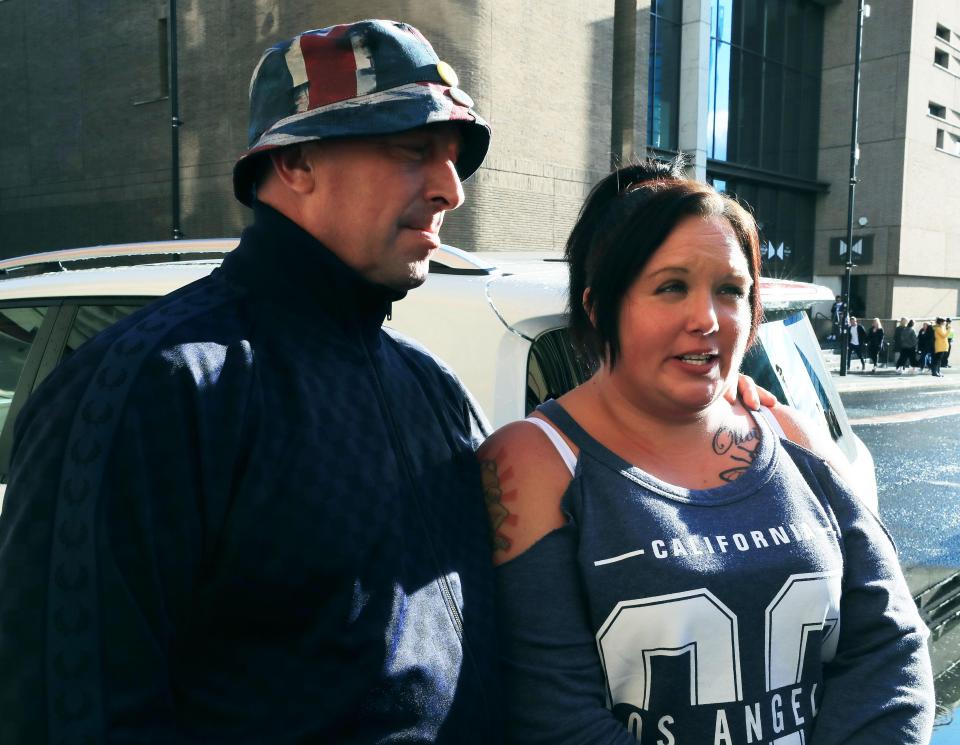  Olivia Campbell's mum Charlotte and her partner Paul said they were there as an act of defiance