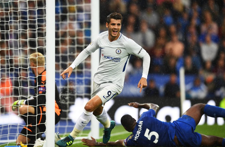  Morata opened the scoring at Stamford Bridge just before half-time on Saturday