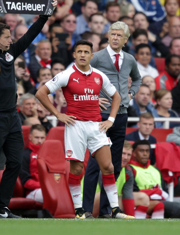  Arsene Wenger may hand a start to Alexis Sanchez