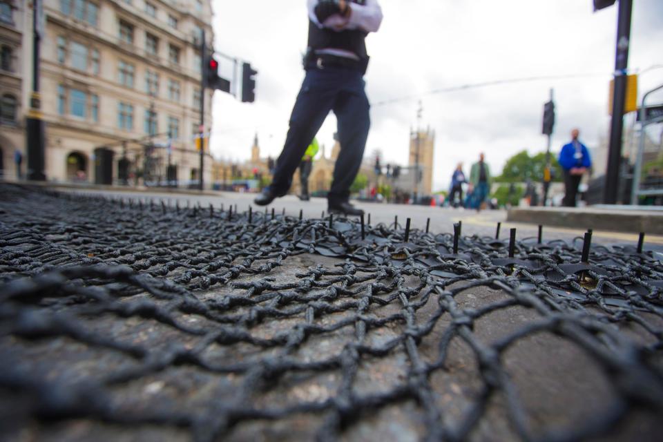  The spikes can stop a 17 tonne vehicle