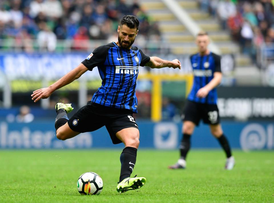  Antonio Candreva was target of Inter Milan boo-boys on Sunday