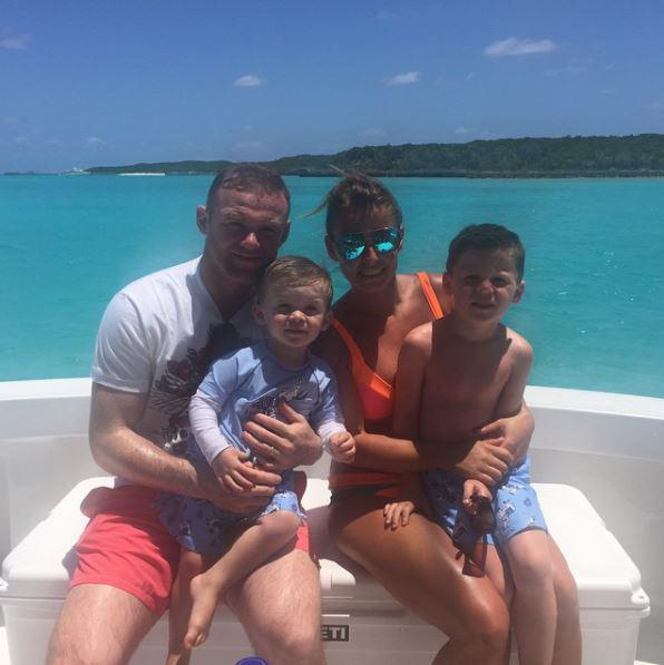  Wayne and Coleen with Klay, left and Kai, right in a holiday snap from 2015