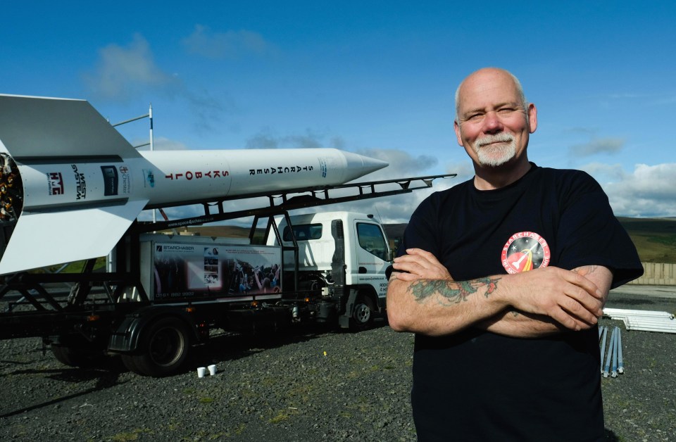 Entrepreneur Steve Bennett launched a rocket almost a mile into the sky