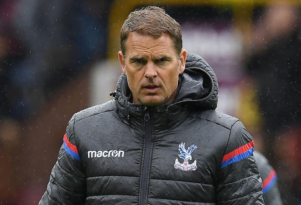  Frank De Boer was sacked as Palace boss after losing all four games this season