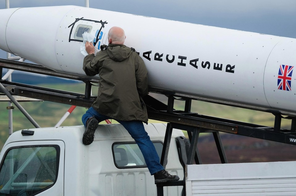 Steve said the rocket’s 30-second flight was a success