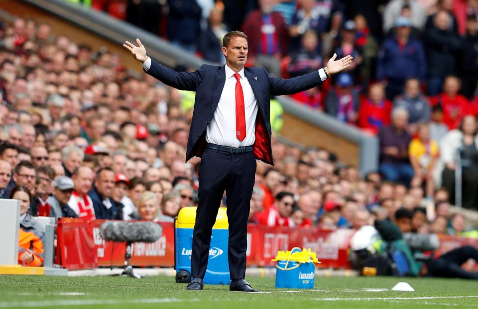  Frank De Boer failed to see his team score in four games in charge of the side