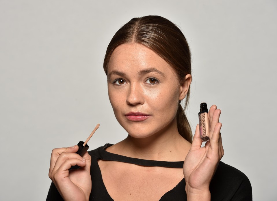 Amazing Cosmetics provided the concealer for our higher-end look