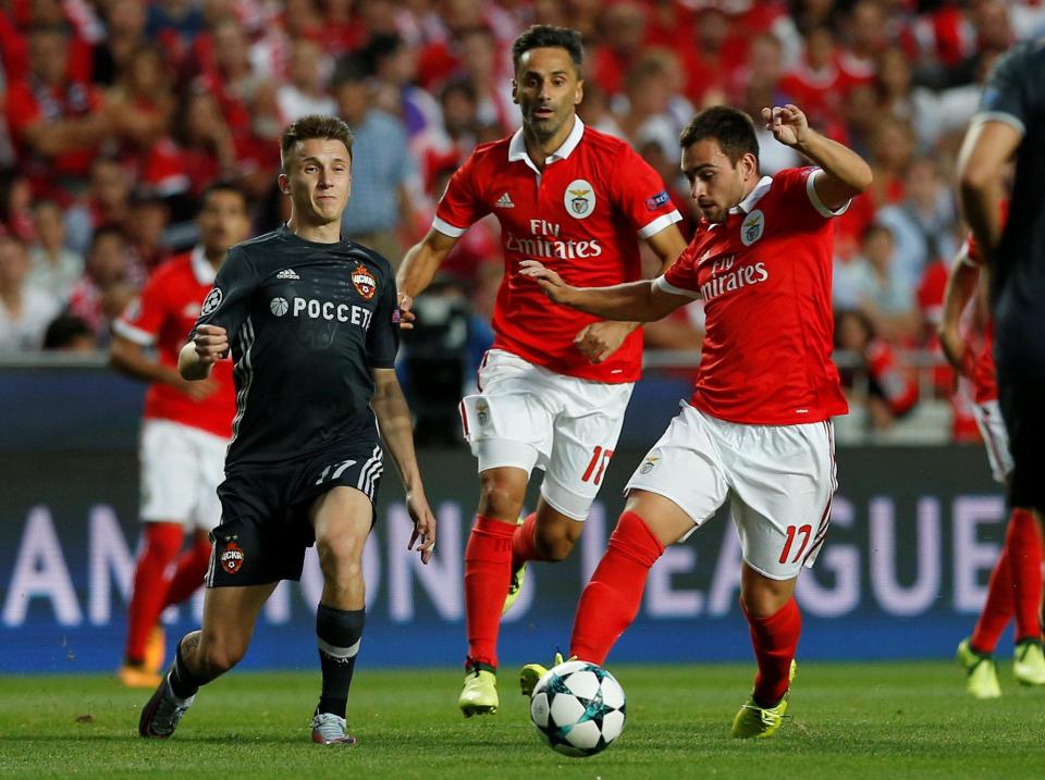  Andrija Zivkovic was watched in Champions League action against CSKA Moscow