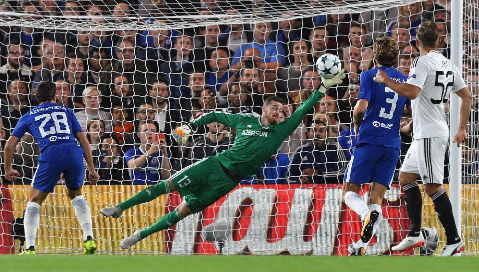  Pedro curled in a sensational opener for Chelsea as the Blues scored six for the first time under Antonio Conte