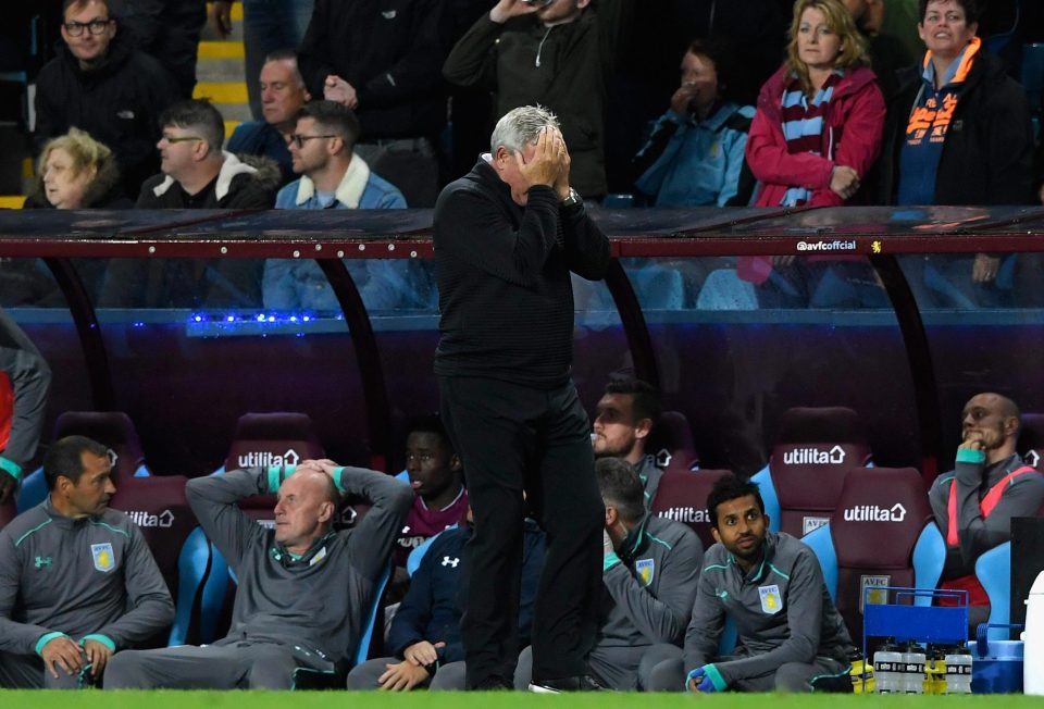  Bruce has won just 18 of his 44 matches in charge at Villa Park