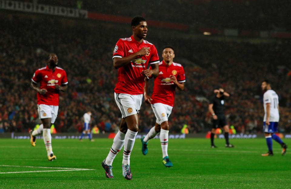  Marcus Rashford came off the bench to add the third goal