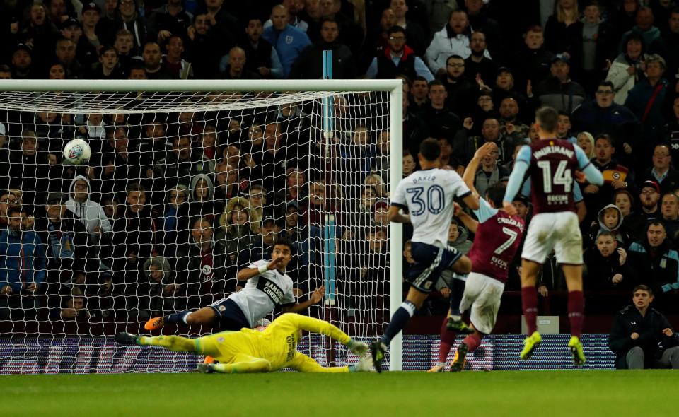  Robert Snodgrass came close to snatching victory when he hit the crossbar for Villa