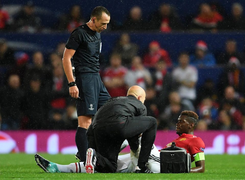  Paul Pogba could be out until the international week in November