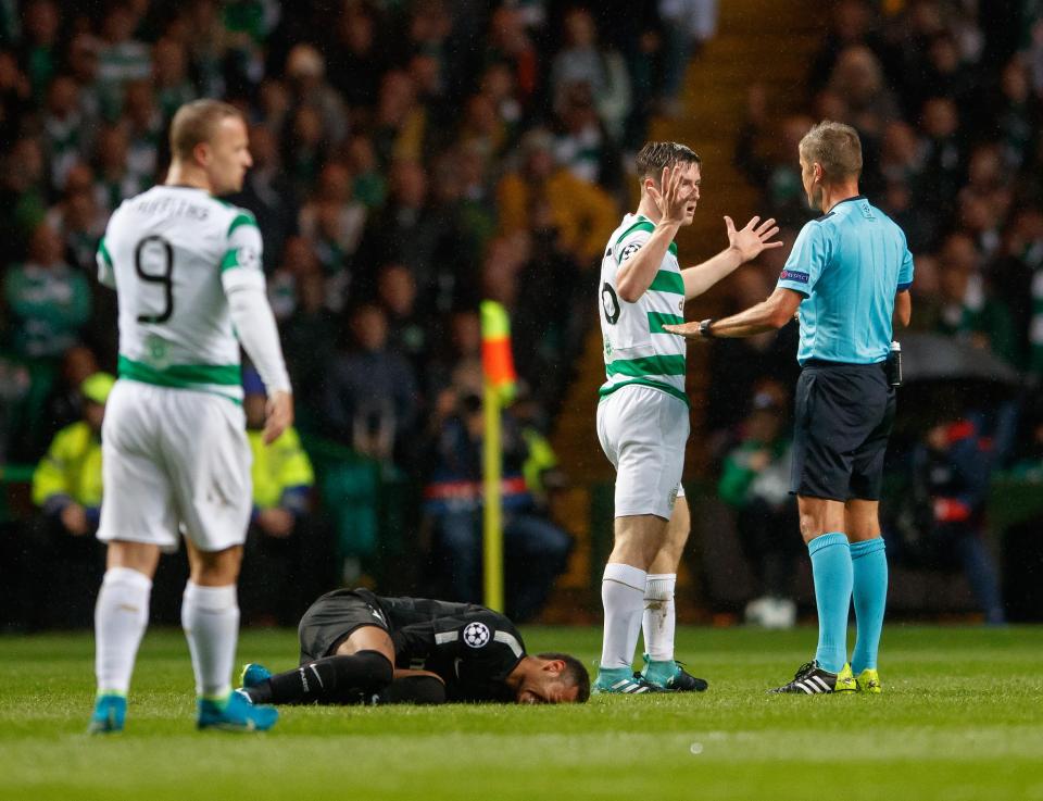  Anthony Ralston confronted Neymar after he was booked for diving