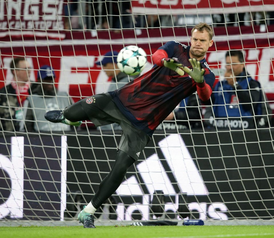  Manuel Neuer will miss Bayern Munich's Champions League clashes with Celtic