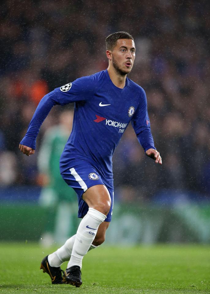  Blues man Eden Hazard is still recovering from an ankle injury