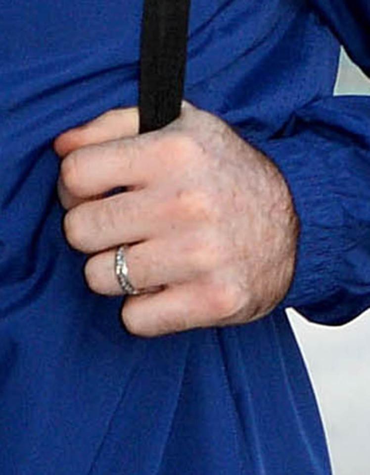  Amid the rumours about his marriage troubles after the scandal Rooney was seen wearing his ring