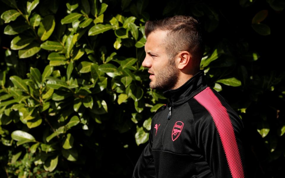  Wilshere steps out from training at Arsenal' London Colney training ground