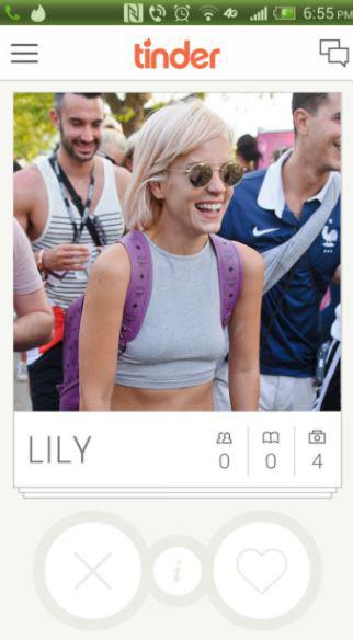  Lily Allen is one celebrity who uses Tinder