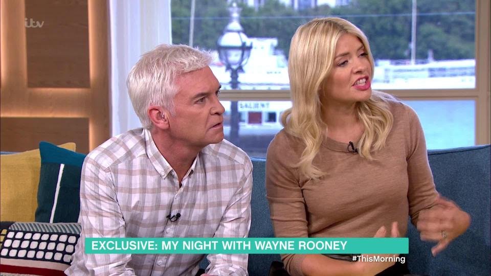  Hosts Holly Willoughby and Philip Schofield grilled her over her choice to get in a car with a married man