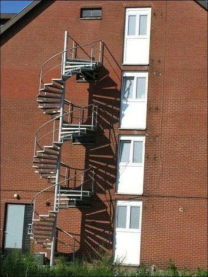 Sometimes construction doesn’t go as planned, like these stairs leading to a wall