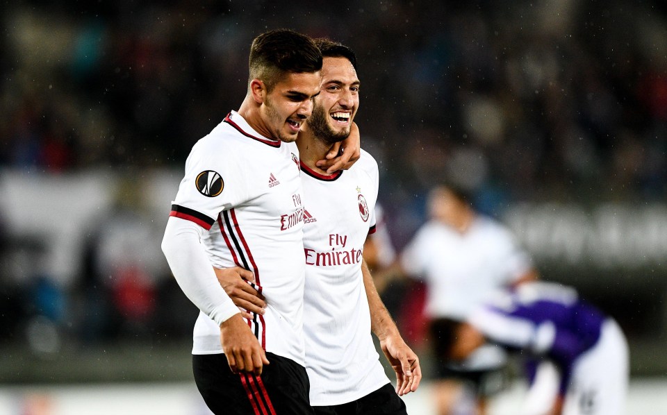 Andre Silva and Hakan Calhanoglu were the stars for AC Milan in Vienna