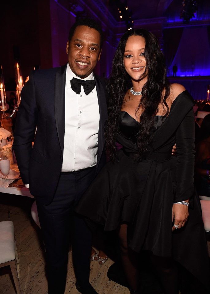  Rihanna with her collaborator Jay Z