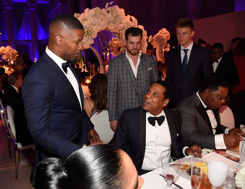  The Oscar-winning actor chatted away with the legendary rapper at the party