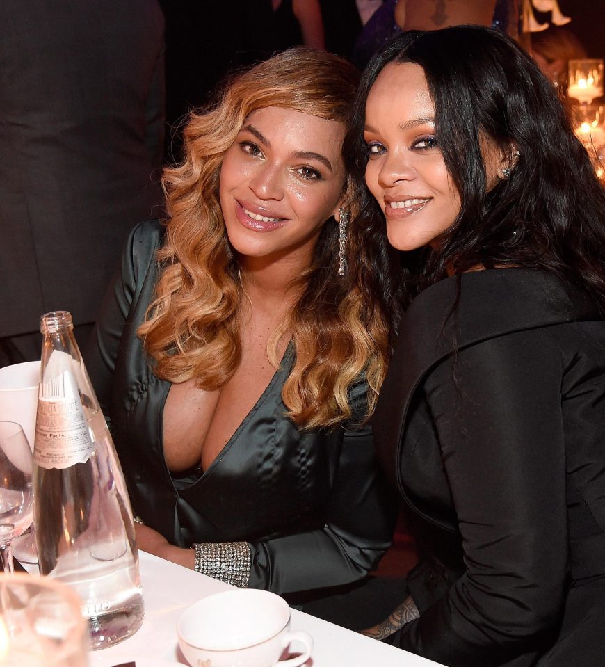  Beyonce cosied up to Rihanna at the ball